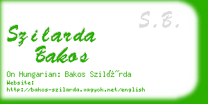 szilarda bakos business card